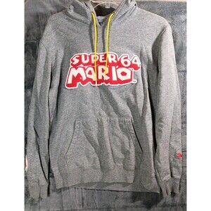 Puma Super Mario 64 Hoodie Mens Medium Gray Sweatshirt Hoodie Nintendo